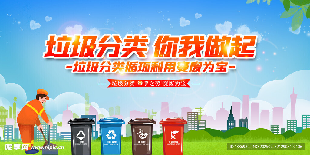 垃圾分类宣传场景