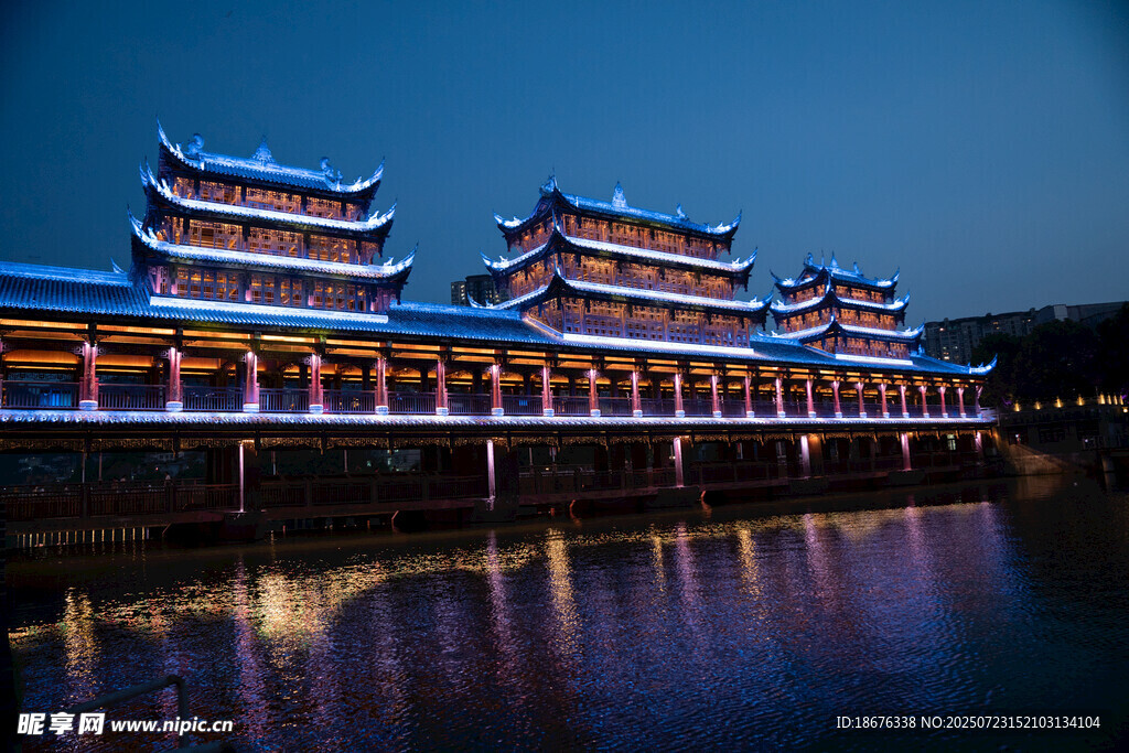 黔江闸桥夜景