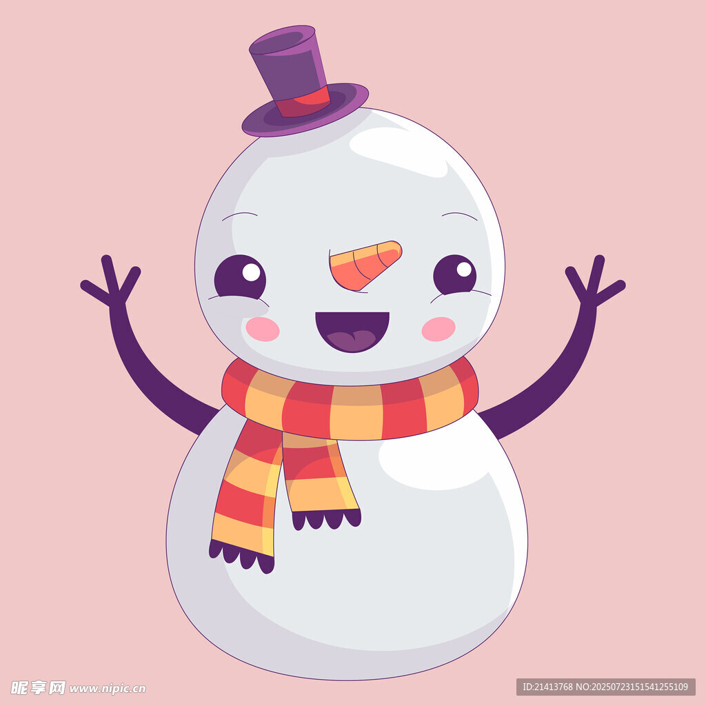 可爱雪人形象 洋溢欢乐