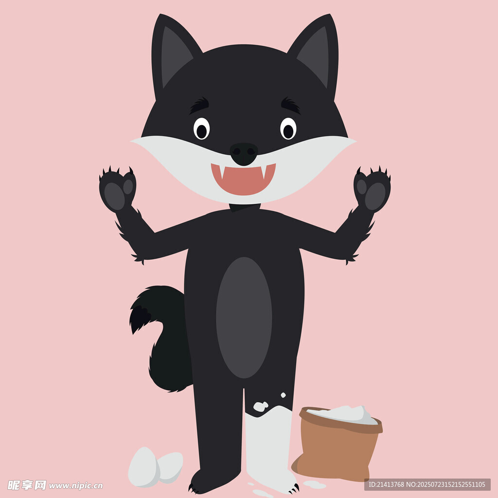 可爱黑猫玩闹