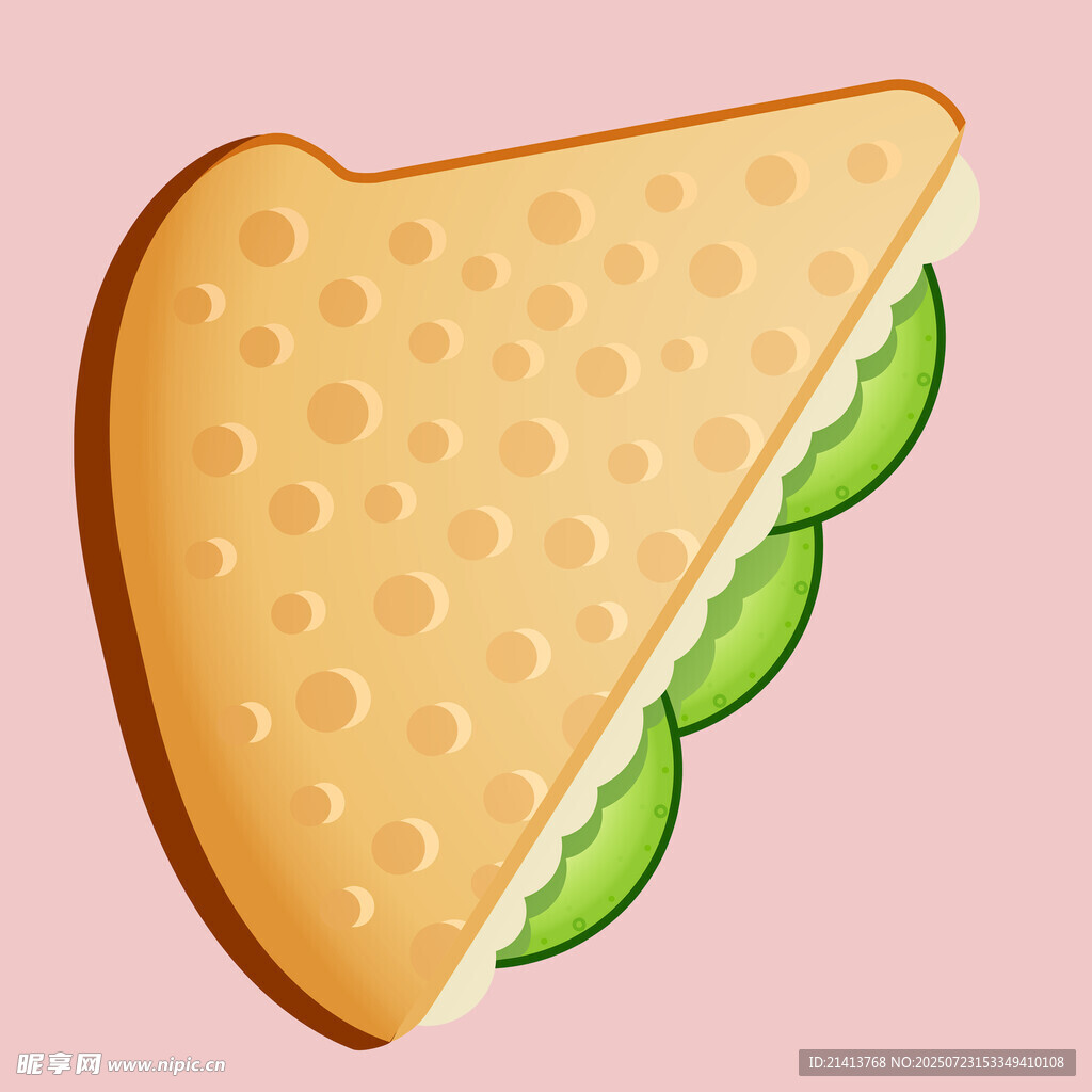 美味夹心面包片