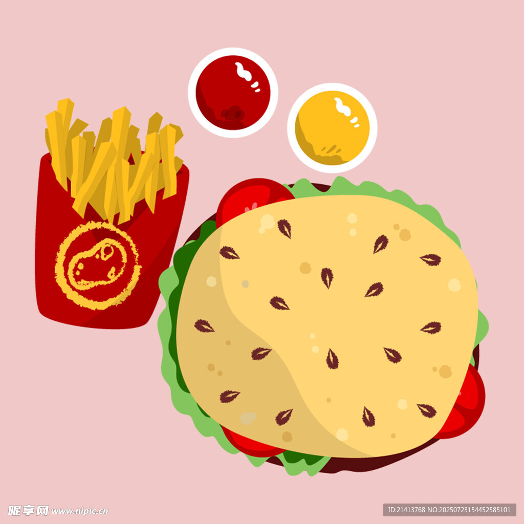美味墨西哥卷饼与薯条