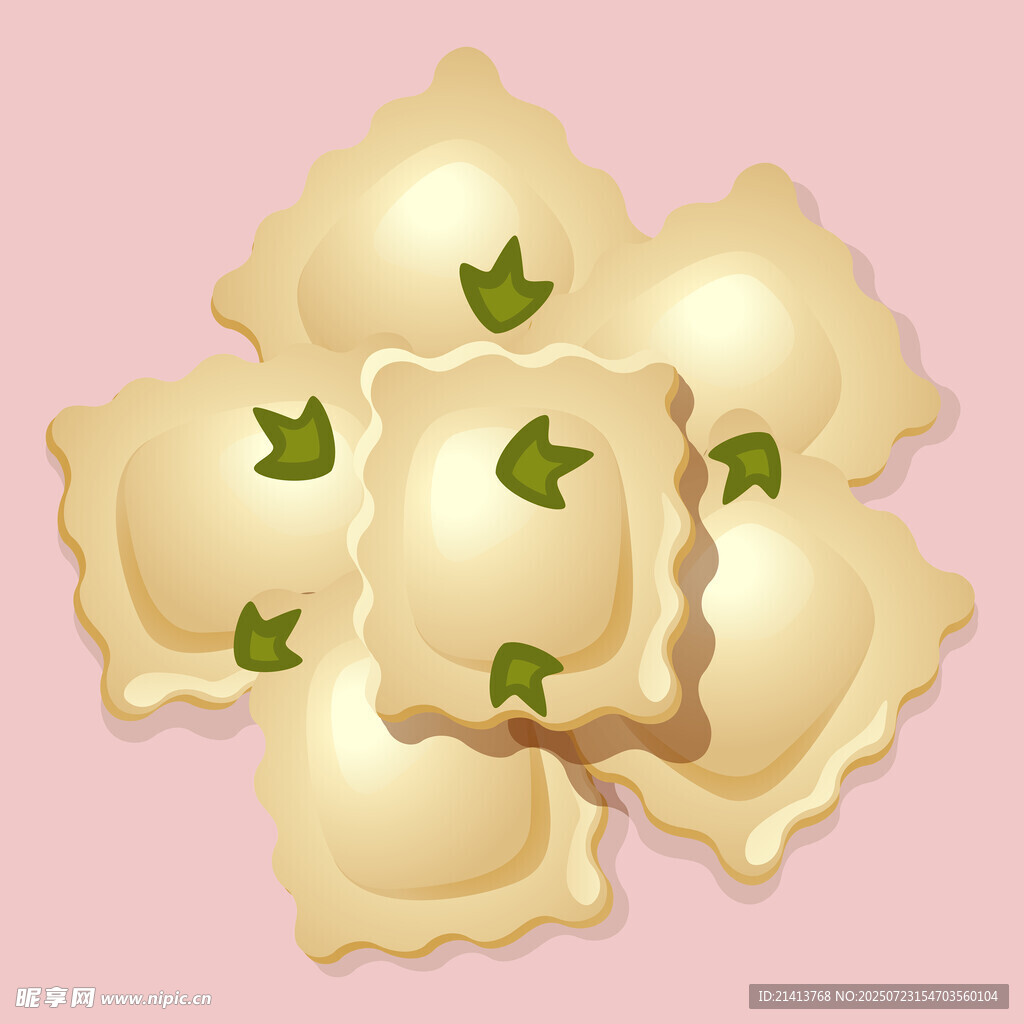 美味饺子插画