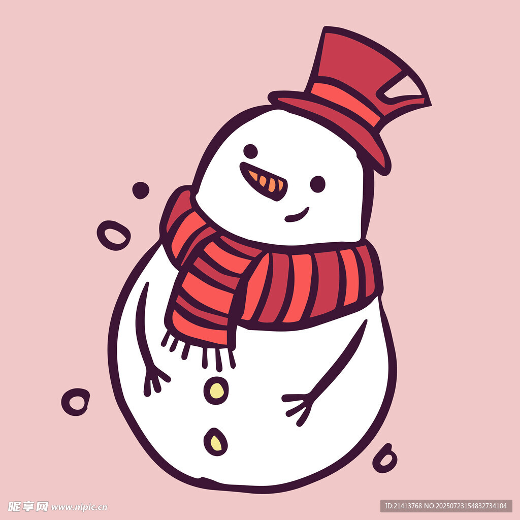 可爱卡通雪人形象