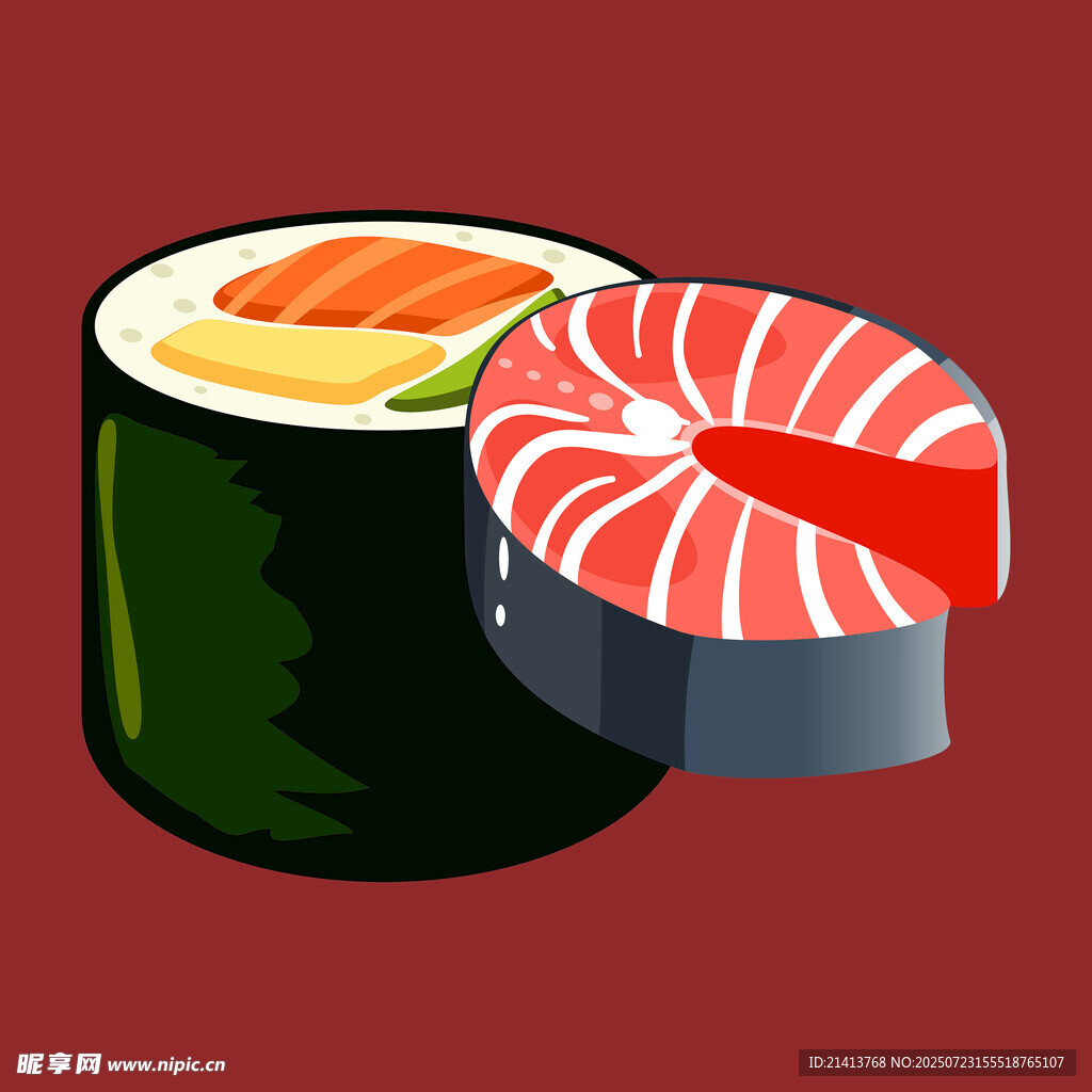 美味寿司插画