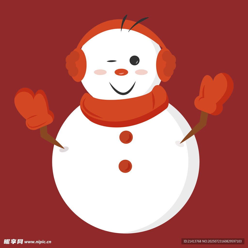 可爱雪人形象