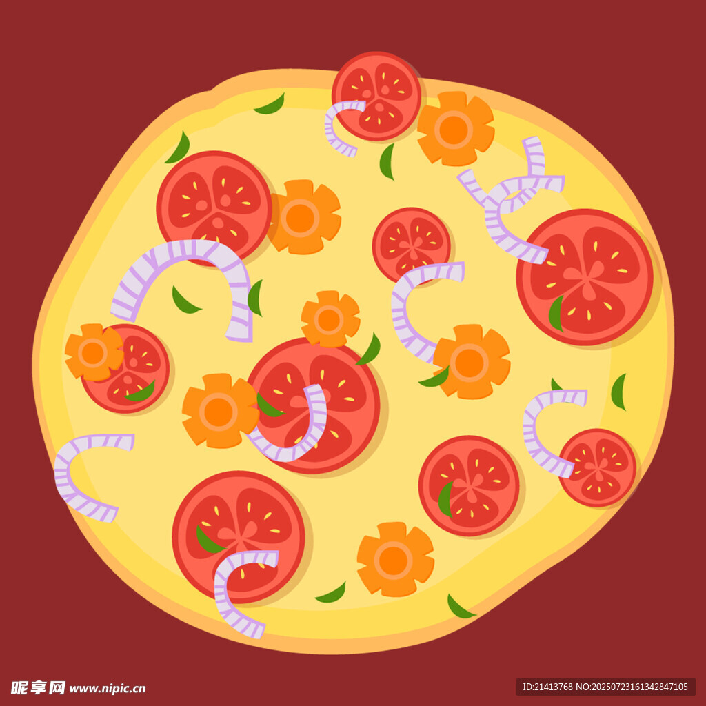 美味多彩蔬菜披萨