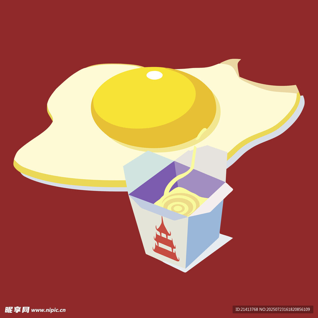 鸡蛋从盒中跃出成煎蛋