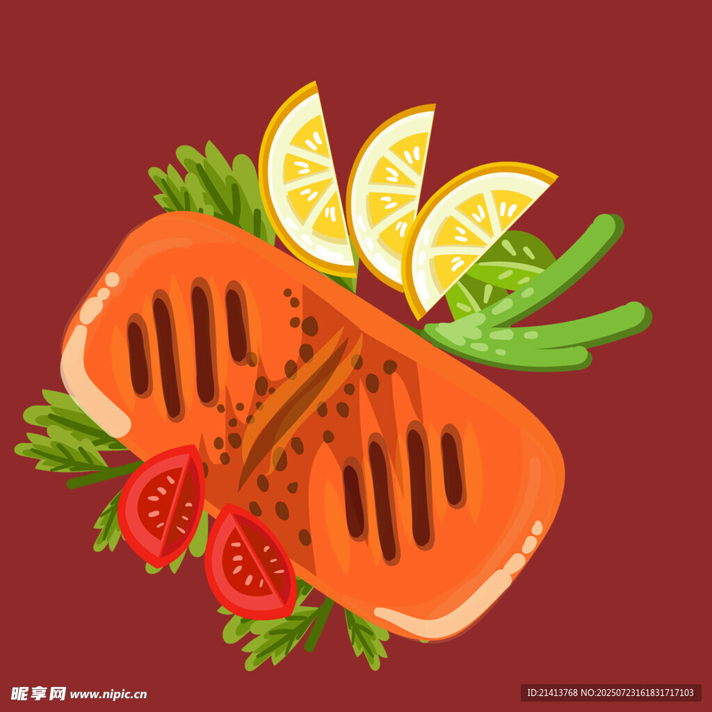 香煎三文鱼配柠檬蔬菜