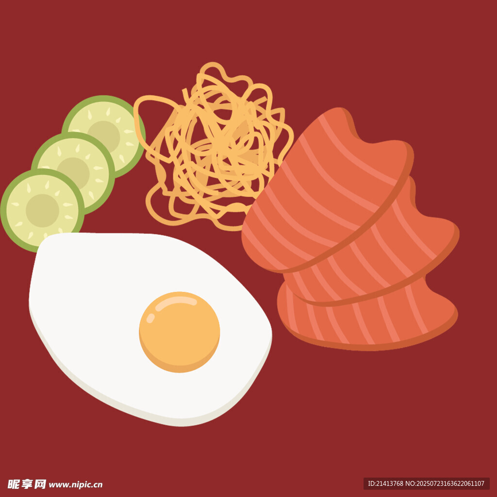 三文鱼鸡蛋面条组合餐