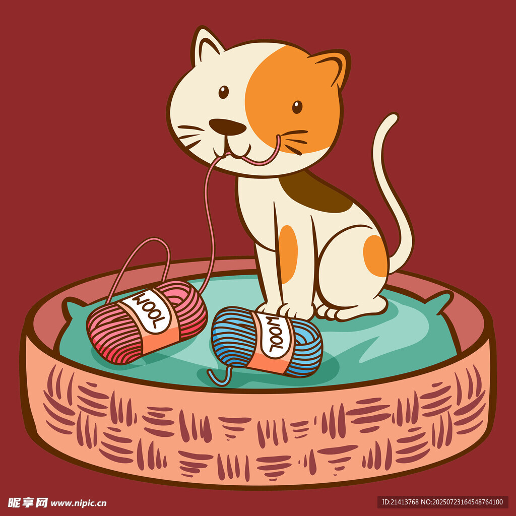 猫咪玩线团
