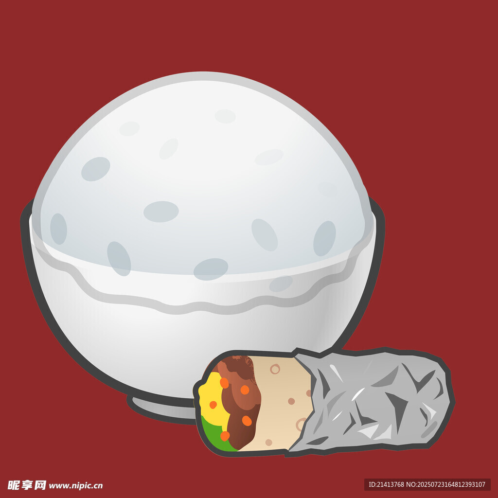 白米饭与美味卷饼