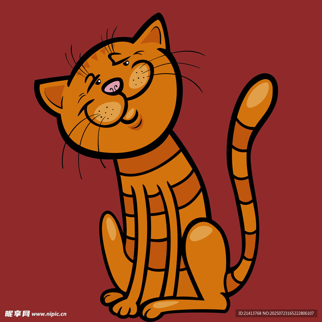 可爱橘猫卡通形象