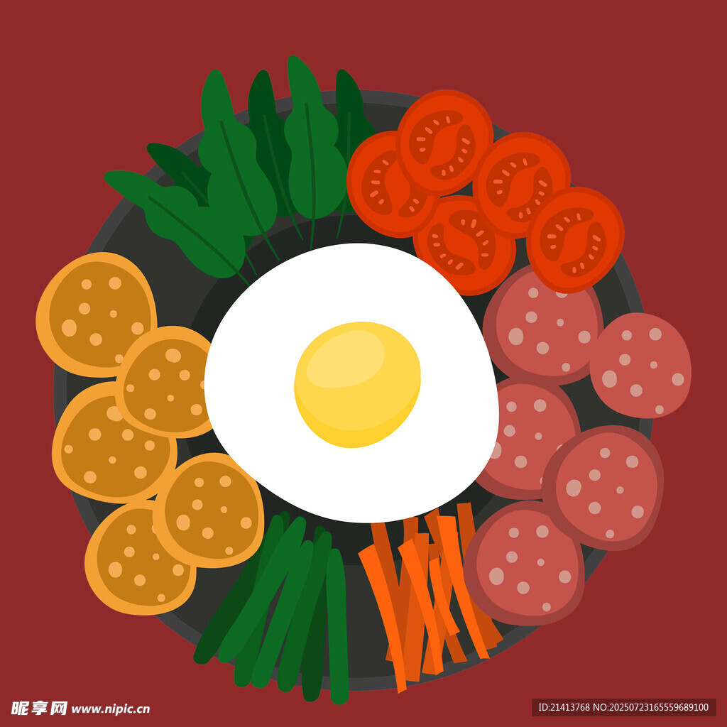 多彩食材组合的美味画面