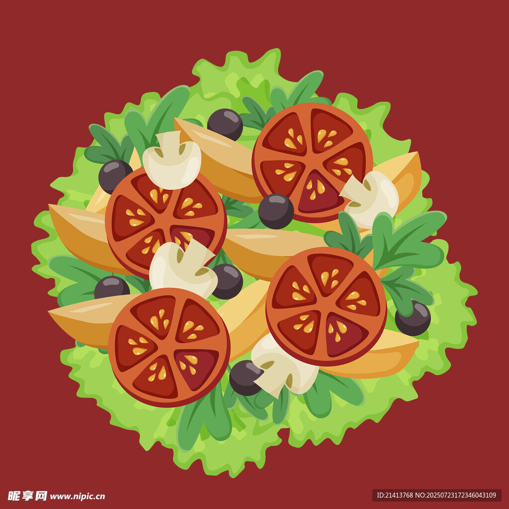 美味蔬菜沙拉拼盘