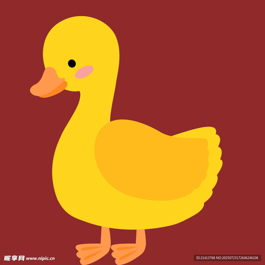 可爱小黄鸭插画