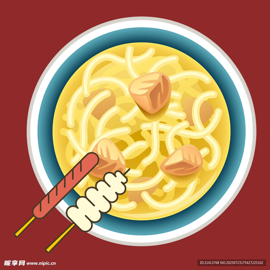 美味面条配香肠