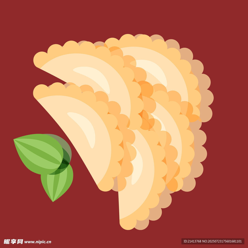 美味饺子插画