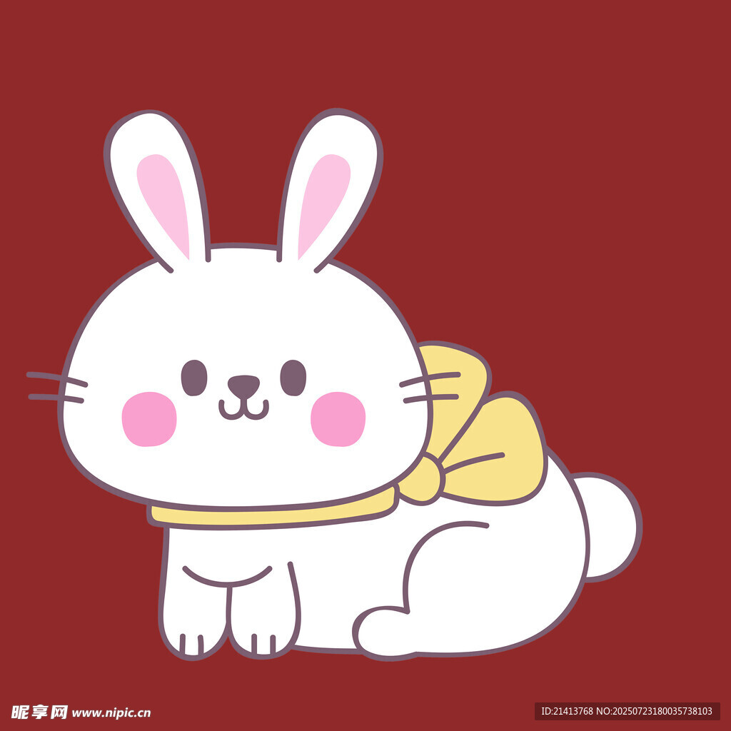 可爱白兔卡通形象