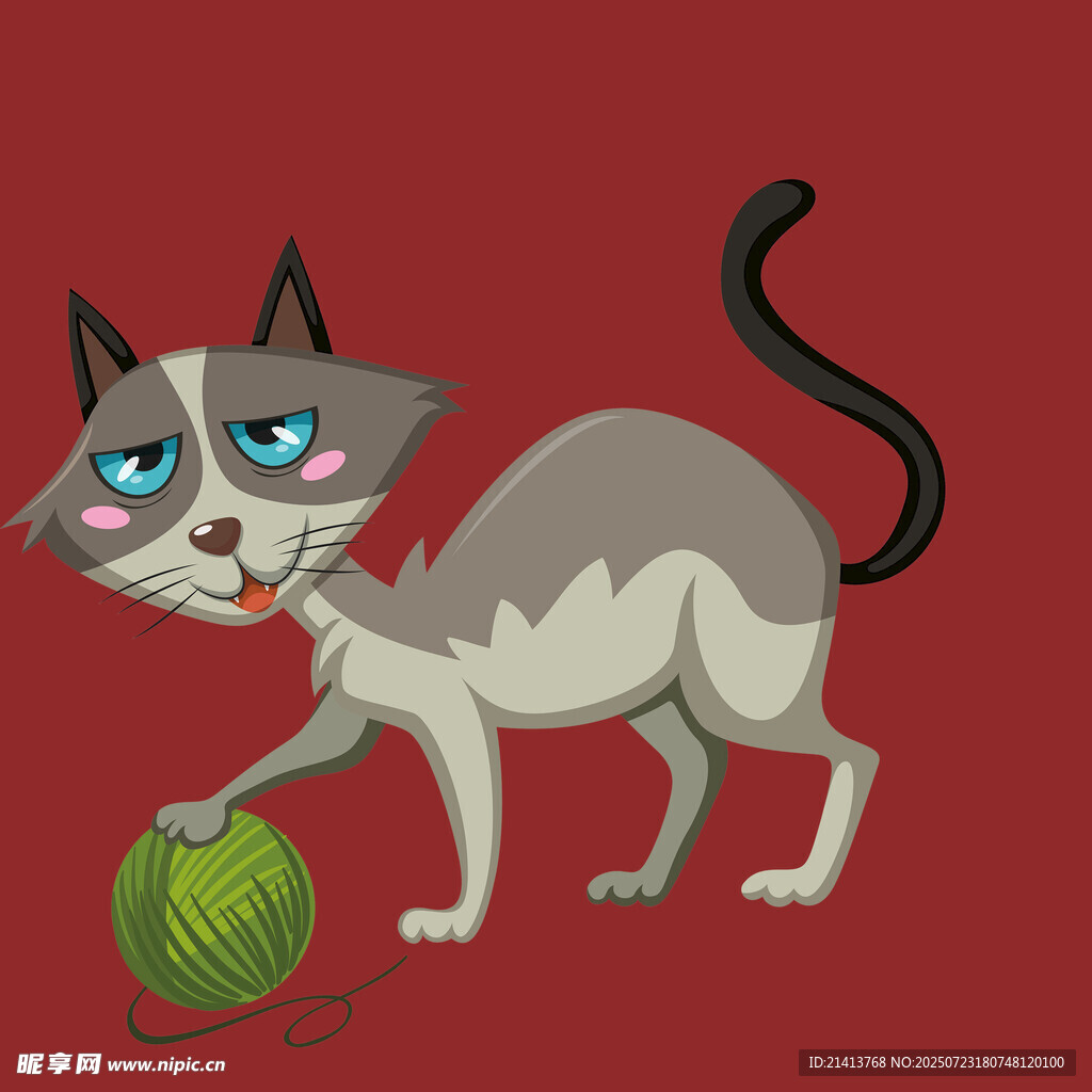 玩毛线球的可爱猫咪