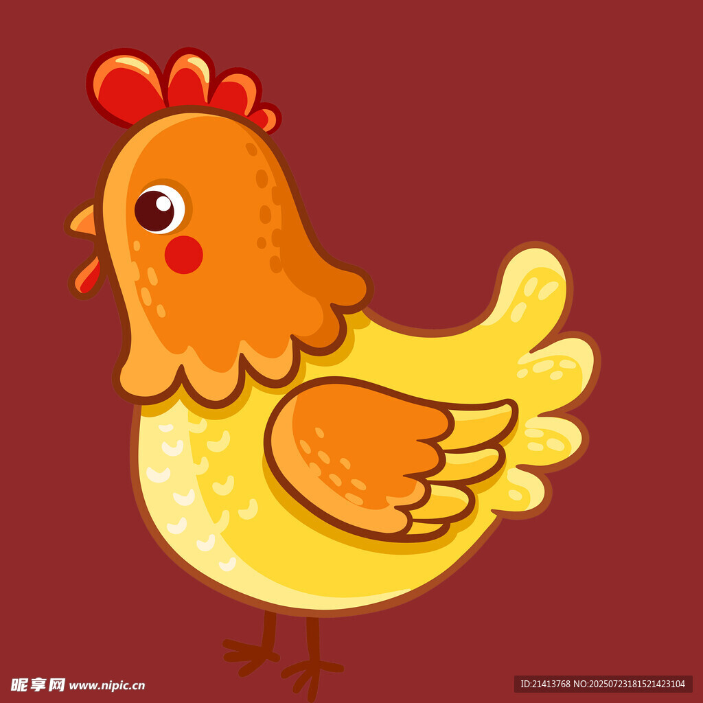 可爱卡通母鸡形象