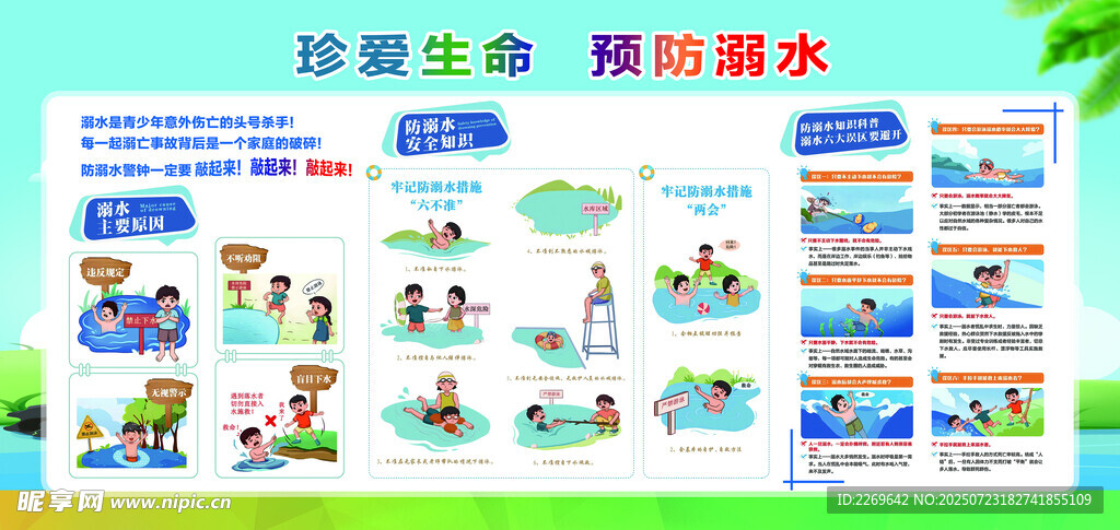 防溺水展牌