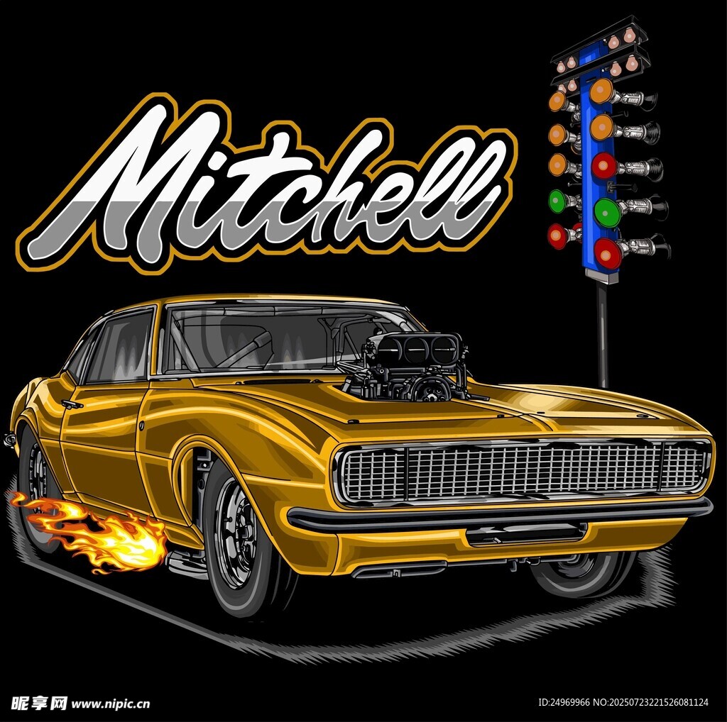 金色酷炫Mitchell改装车
