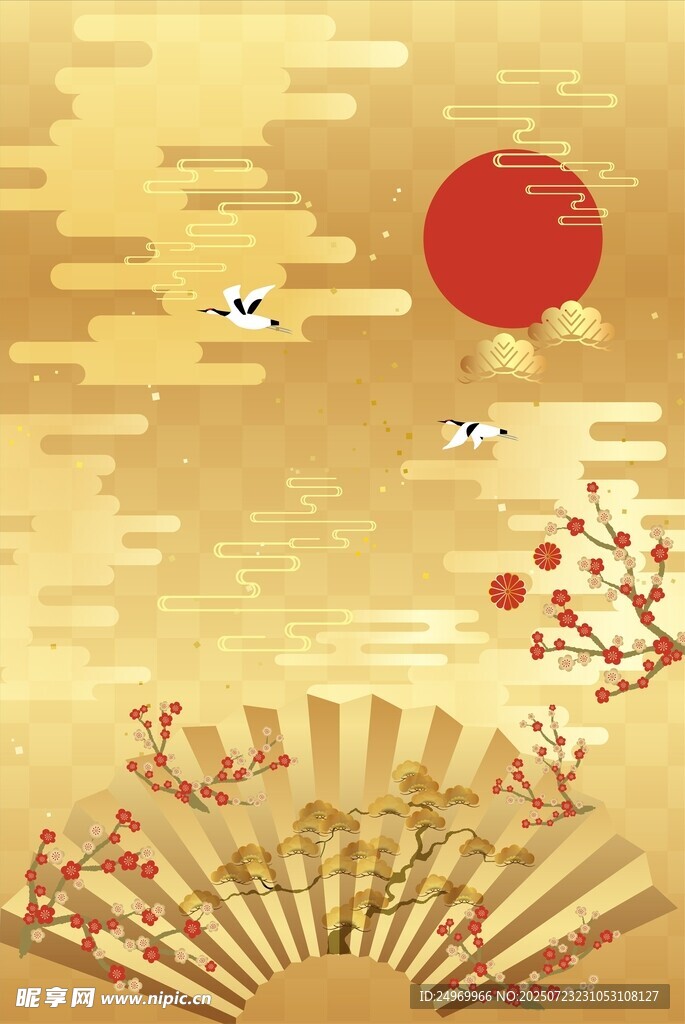 日式和风风景插画