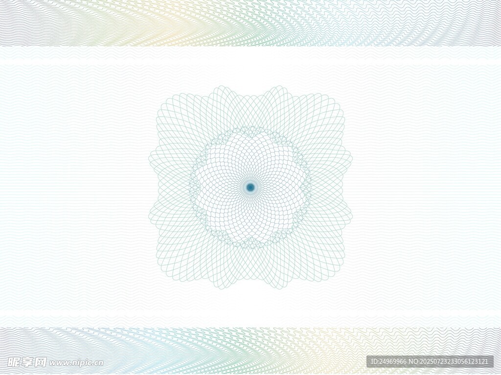 简约几何花朵抽象图案