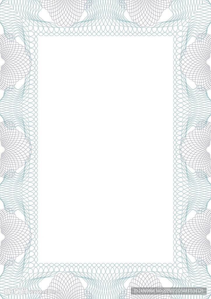 淡蓝色花纹相框背景图