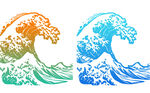 海浪图案