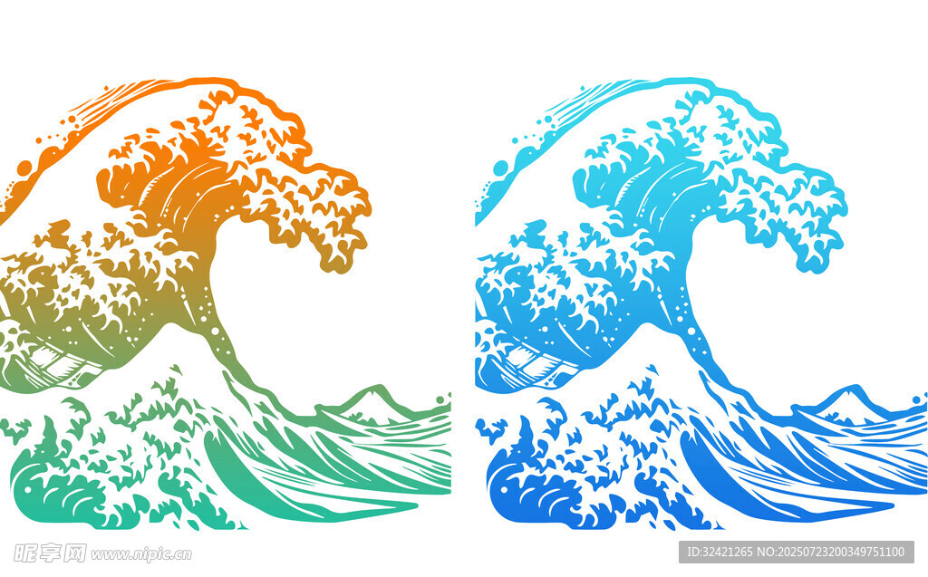 海浪图案