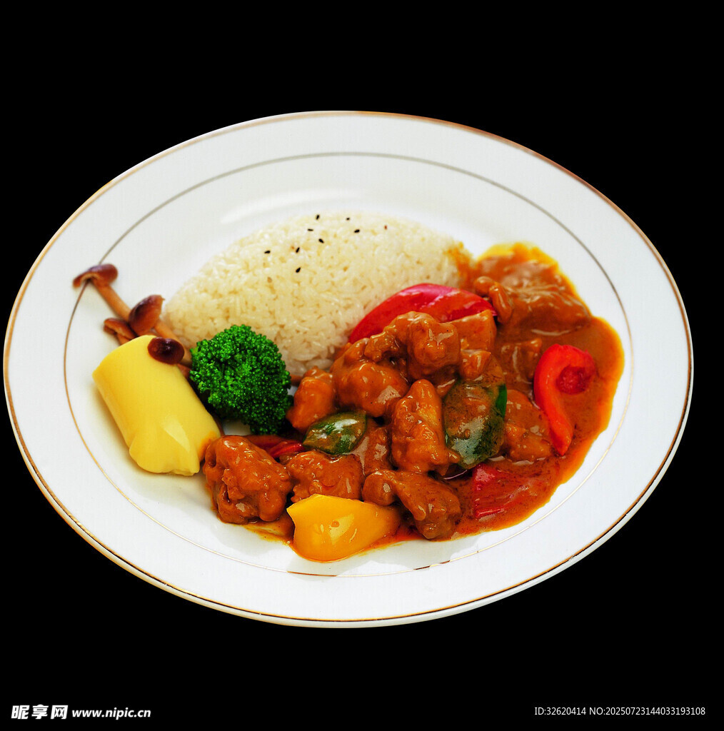 咖喱鸡肉饭套餐