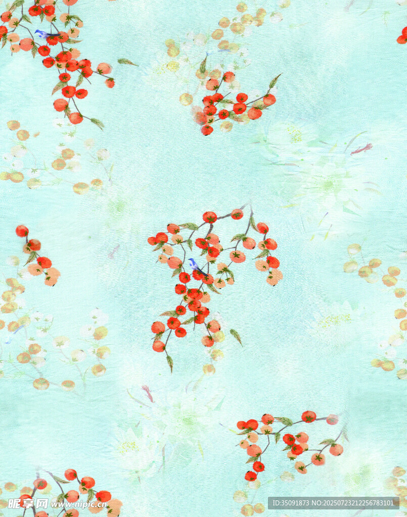 清新花卉背景图案