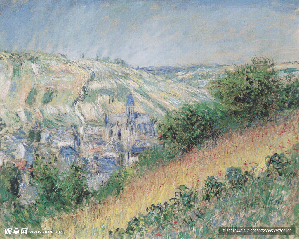 乡村美景油画风景