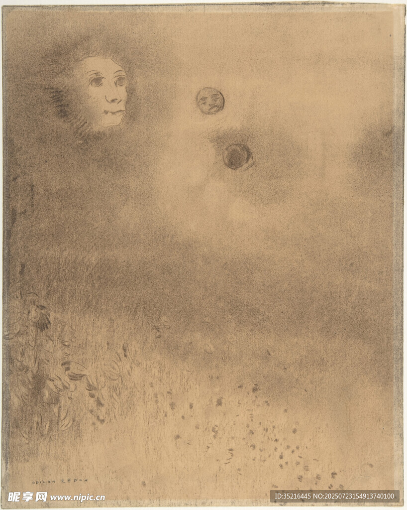 抽象人物风景绘画作品