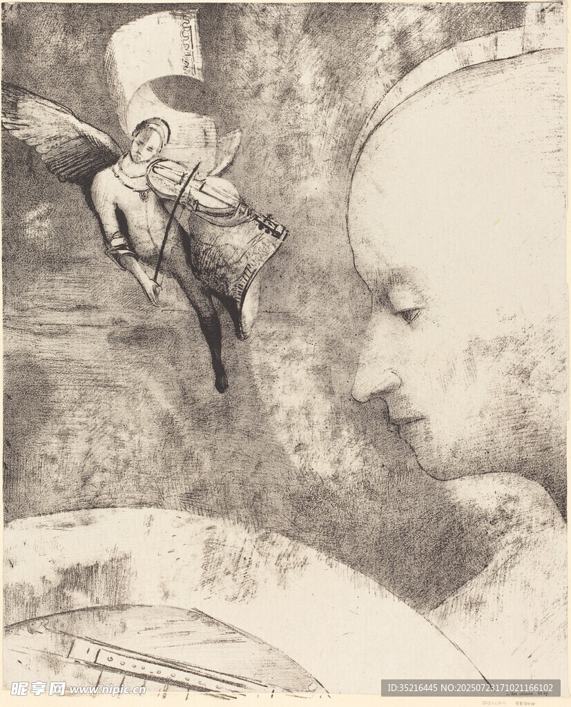 复古风格人物与机械插画