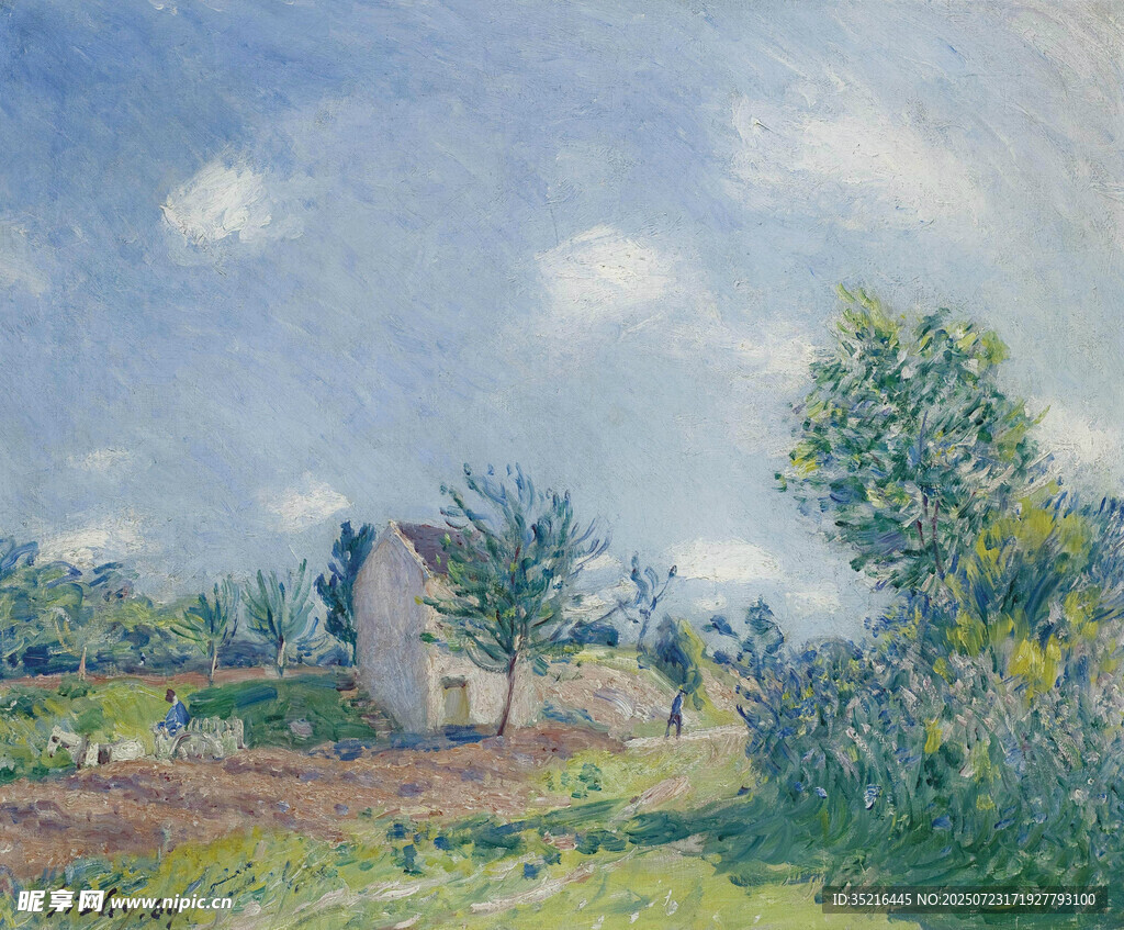 乡村田园风景油画