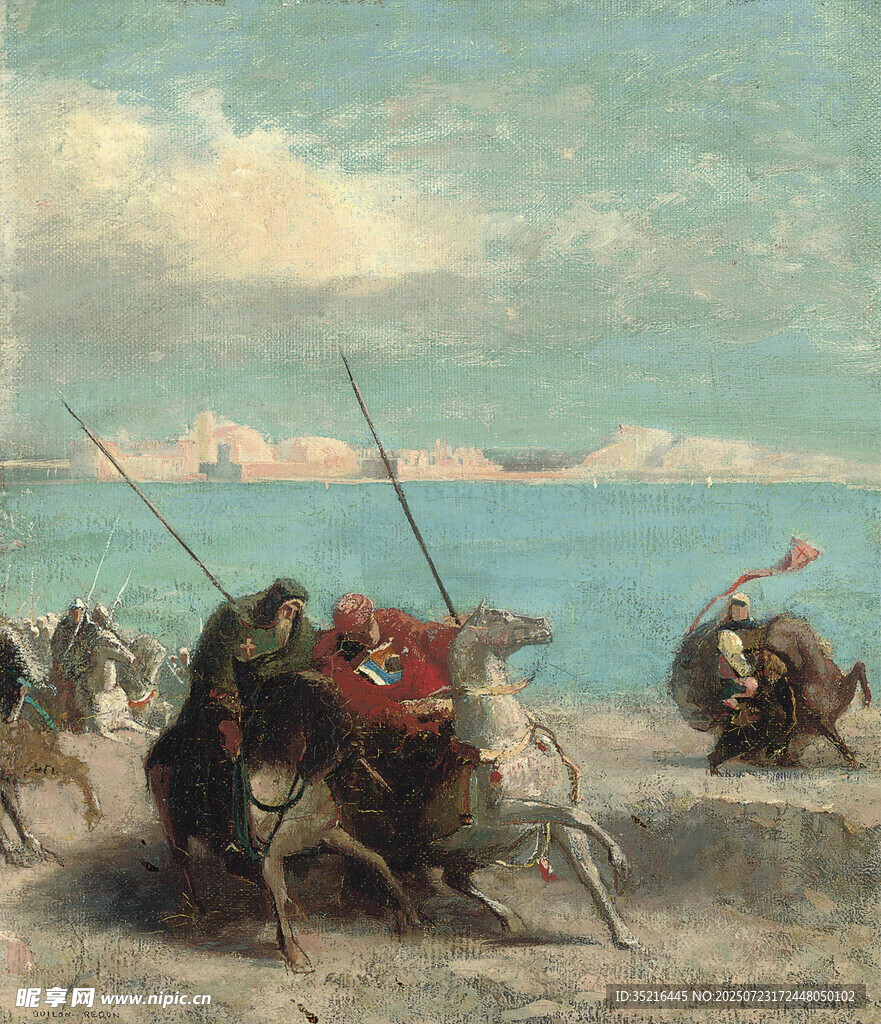 古代骑兵战场冲锋画面