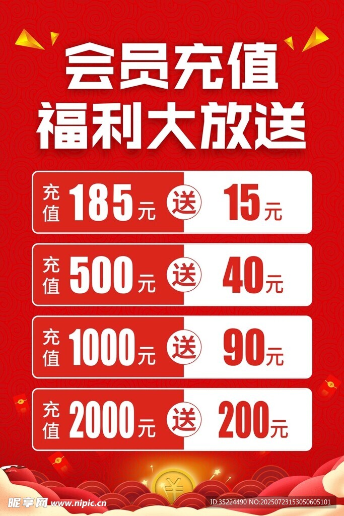 会员充值福利大放送