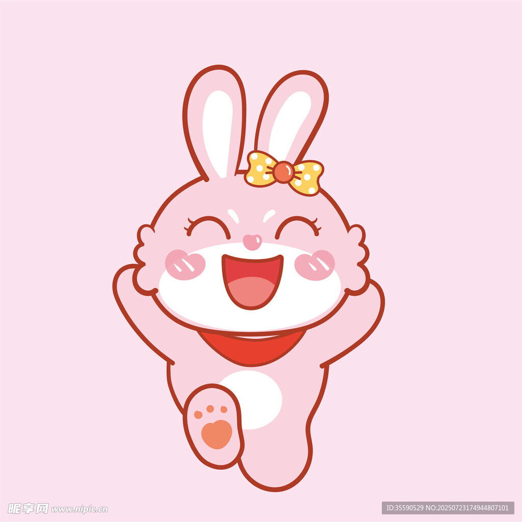 可爱跳跃小兔
