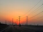 高速上的夕阳