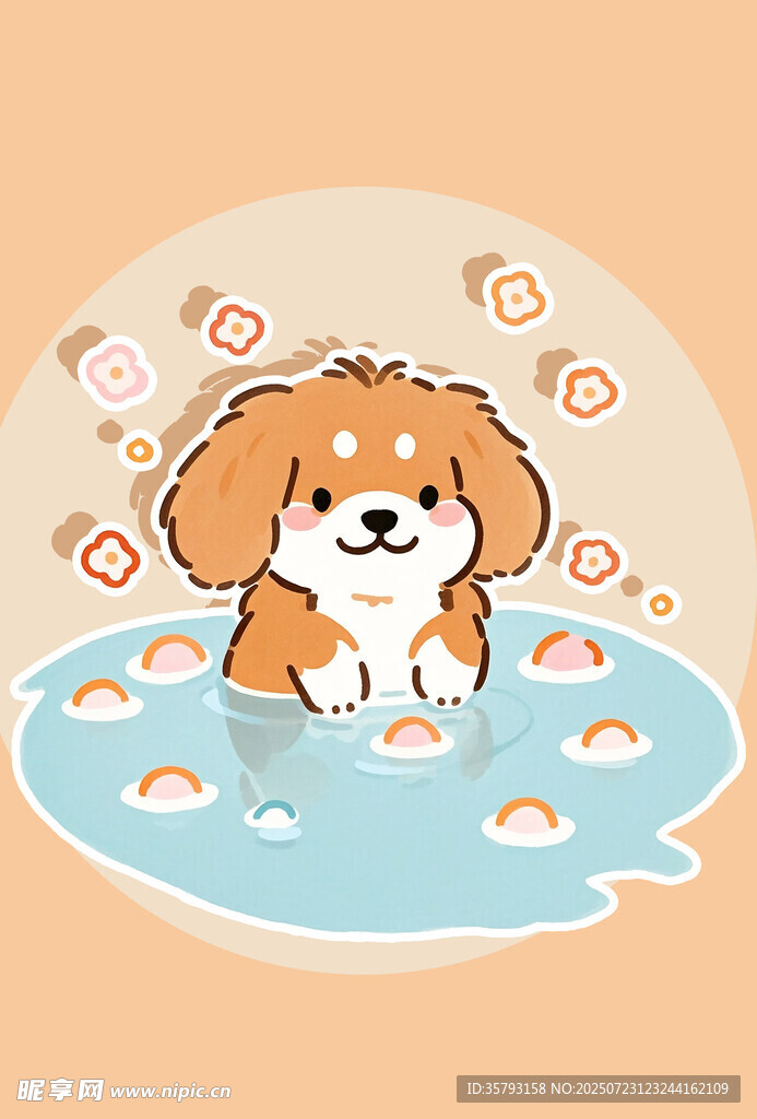 卡通小狗插图