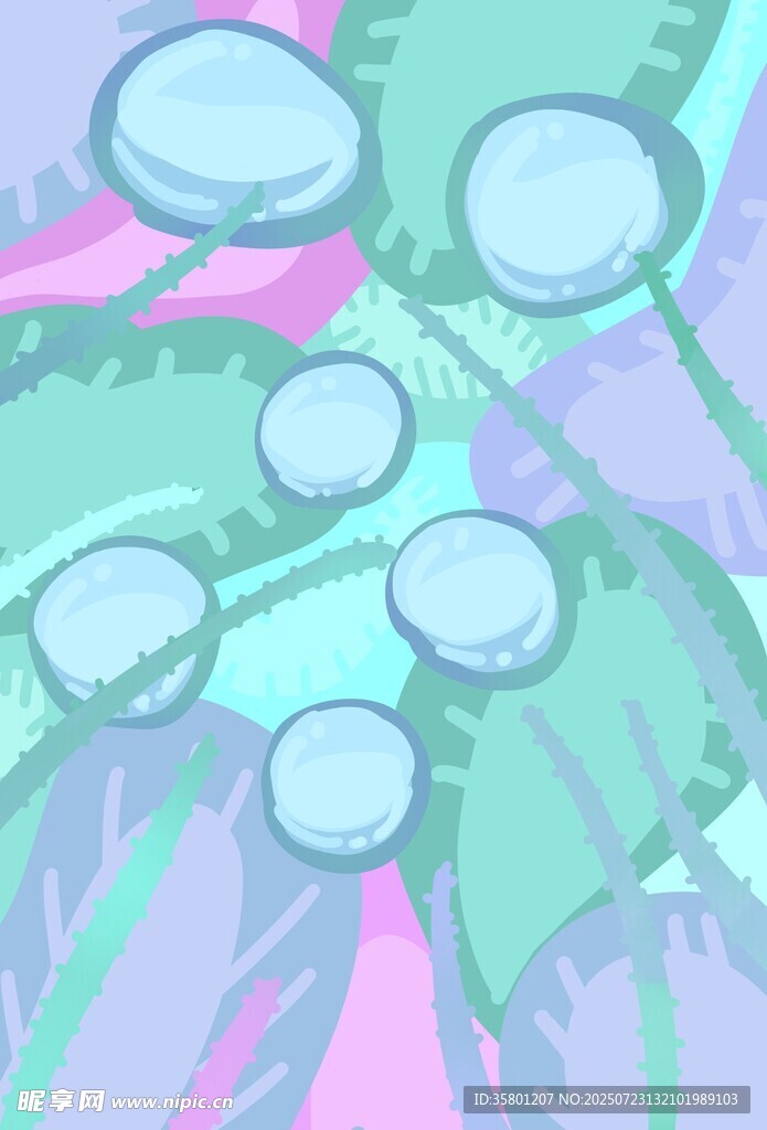 梦幻水母插画