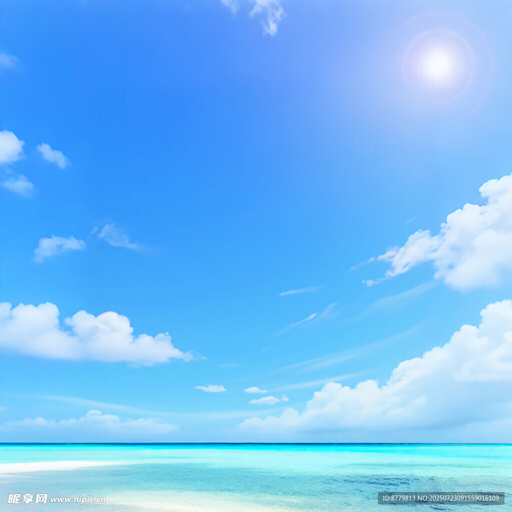 碧海蓝天阳光沙滩美景