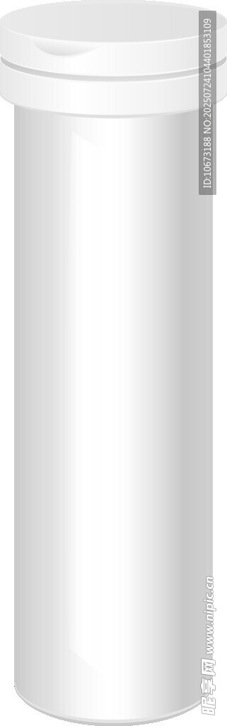 白色圆柱形容器