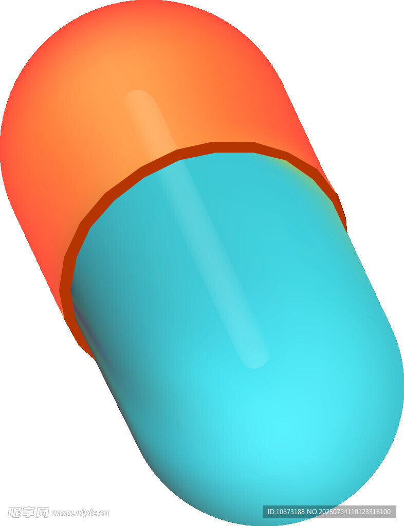 双色胶囊模型