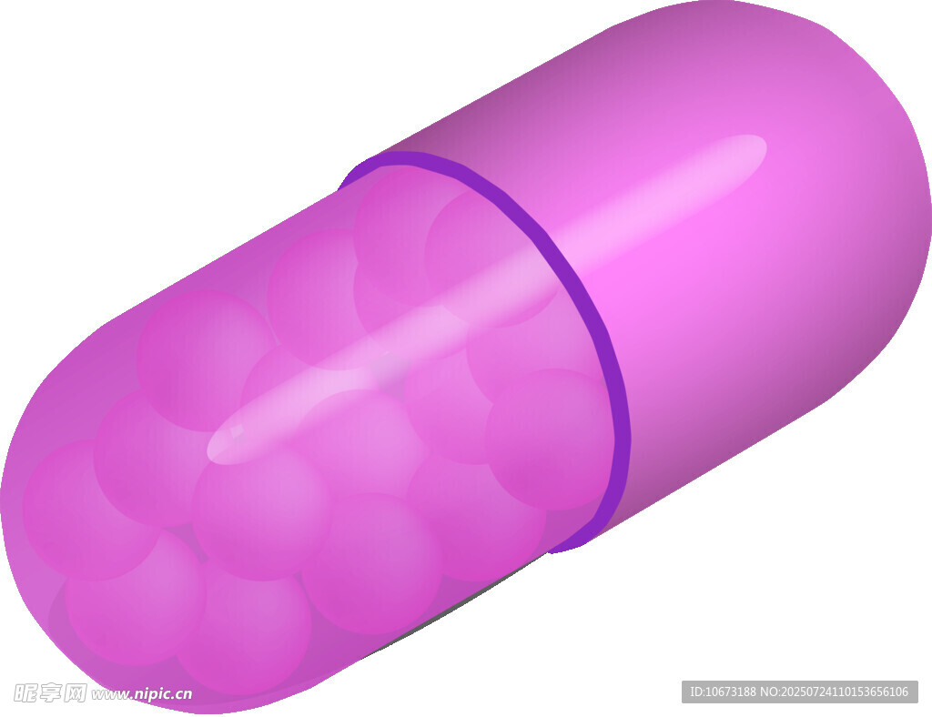 粉色胶囊模型