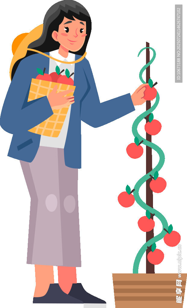 女子手持礼物装饰圣诞树