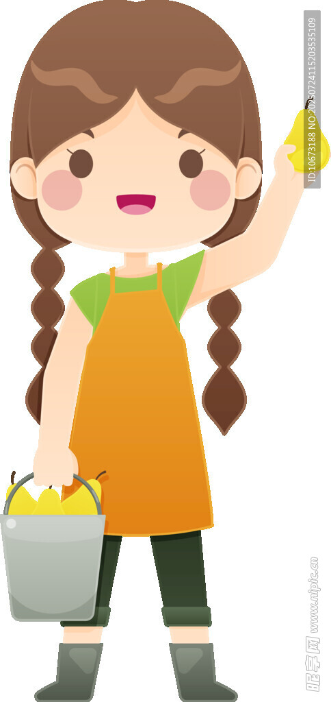 小女孩手持柠檬笑容灿烂
